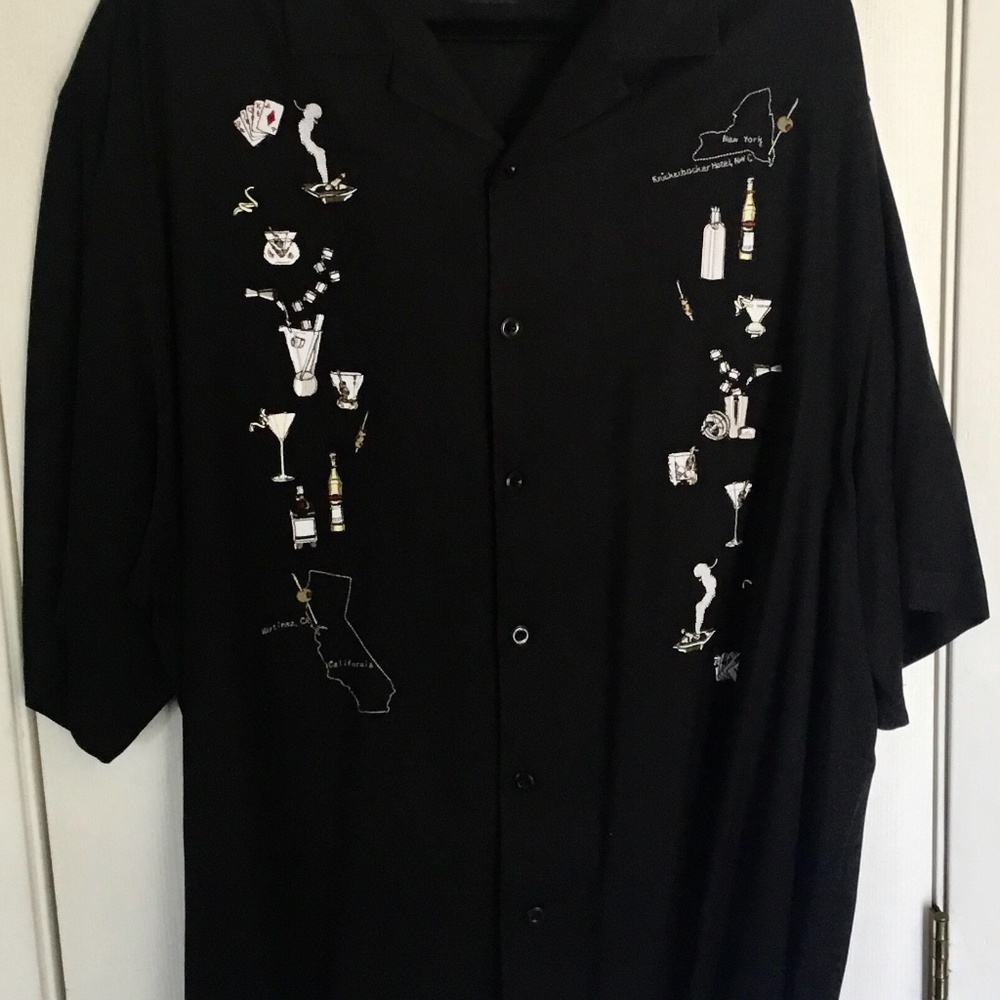 NAT NAST LUXURY ORIGINALS LTD. ED. #265 COCKTAIL MARTINI BUTTON SHIRT MENS 2XL